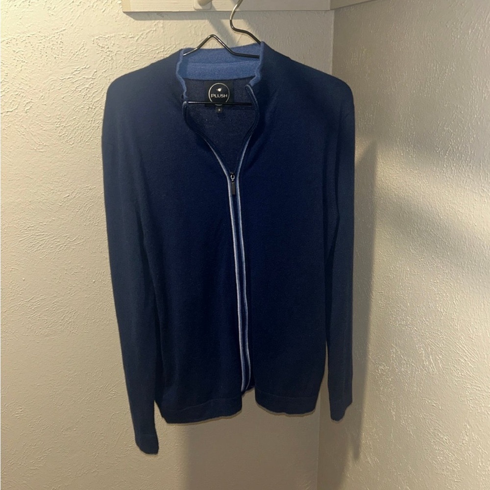 Plush Lightweight Cashmere Zip Sweatshirt